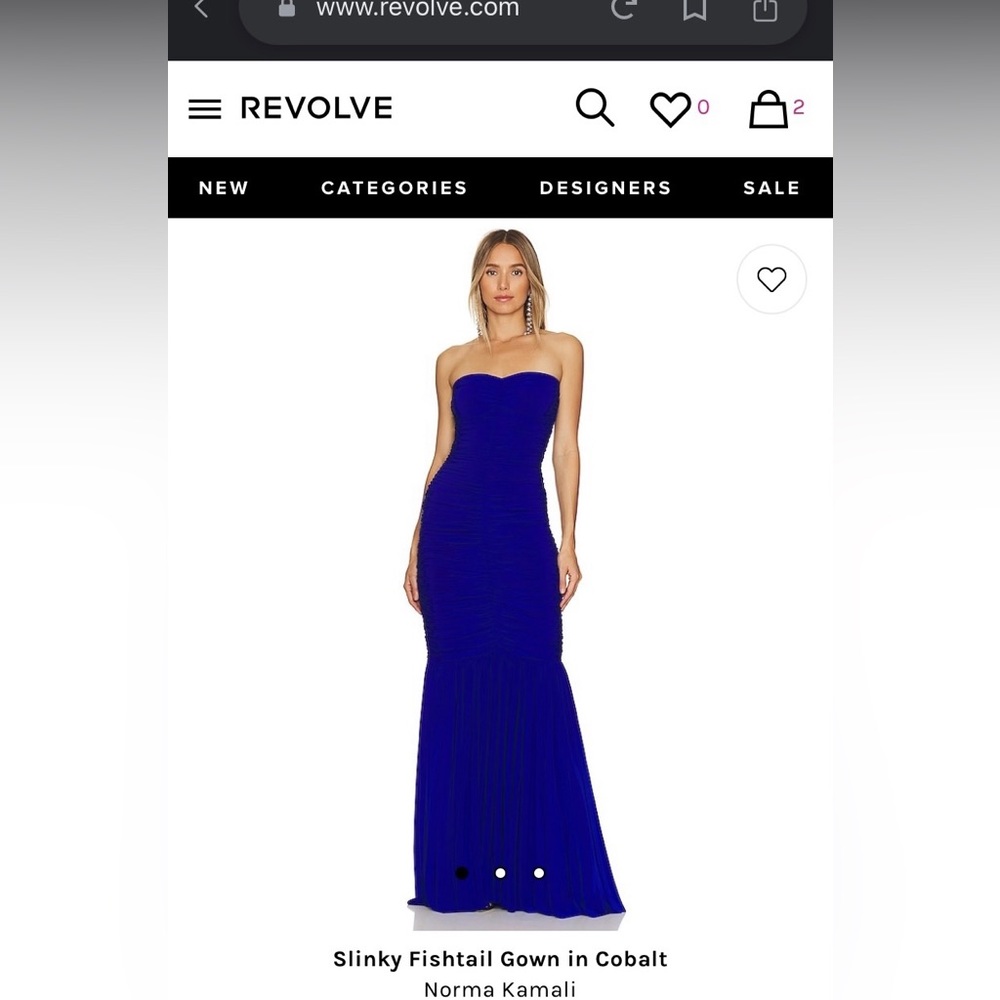 Selling a Colbat Blue Norma Kamali long dress.